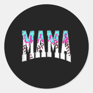 Pegatina Redonda Vender Mama Coquette Bow Game Day Vender Mamá 7