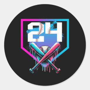 Pegatina Redonda Vender Nacimiento Boy Drip 24th Player de 24 años