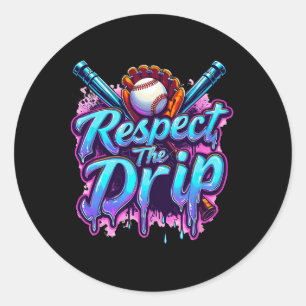 Pegatina Redonda Vender Respeto Drip Boys Helado Juvenil Drip