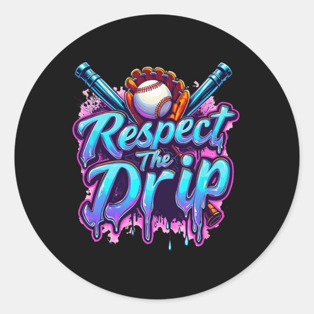 Pegatina Redonda Vender Respeto Drip Boys Helado Juvenil Drip (Anverso)