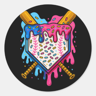 Pegatina Redonda Vender ventas de helados para niños
