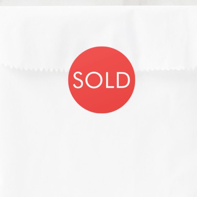 Pegatina Redonda Vendido Personalizado de tipografía moderna de col ("Everyday is abundantly beautiful." 
Sincerely Best Wishes from Lucky Design World)