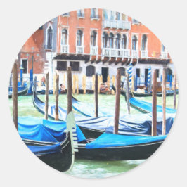 Pegatina Redonda Venecia