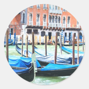 Pegatina Redonda Venecia