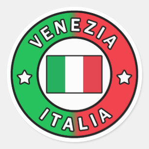 Pegatina Redonda Venecia Italia