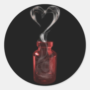 Pegatina Redonda veneno del amor