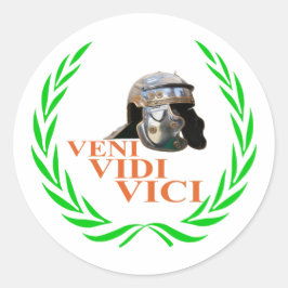 Pegatina Redonda Veni Vidi Vici