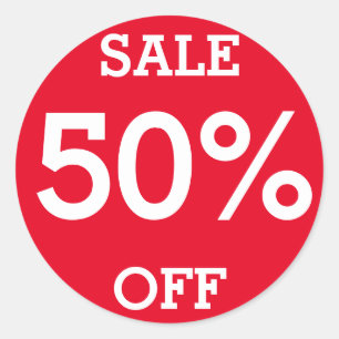 Pegatina Redonda VENTA 50% OFF forma Oval cambiable