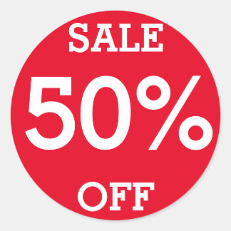 Pegatina Redonda VENTA 50% OFF forma Oval cambiable