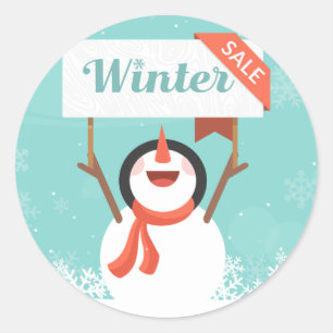 Pegatina Redonda Venta de invierno