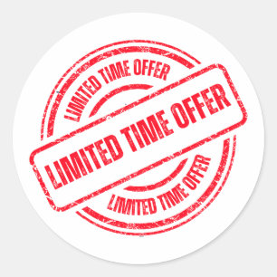 Pegatina Redonda Venta de ofertas de tiempo limitado