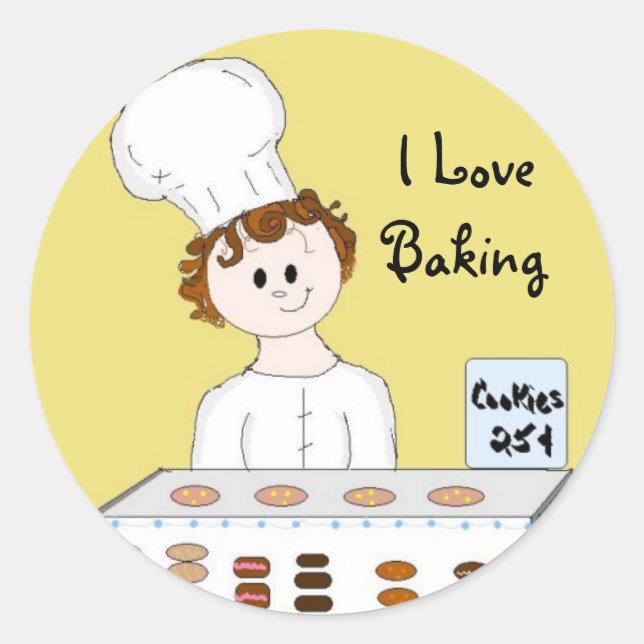 Pegatina Redonda Venta de Repostería (Anverso)