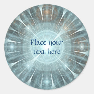 Pegatina Redonda Ventana Catedral de navidades