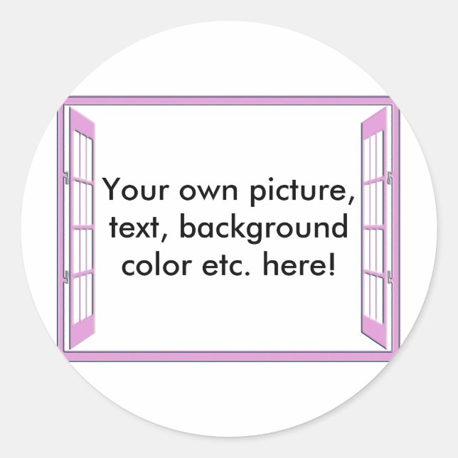 Pegatina Redonda Ventana de oportunidad (Anverso)