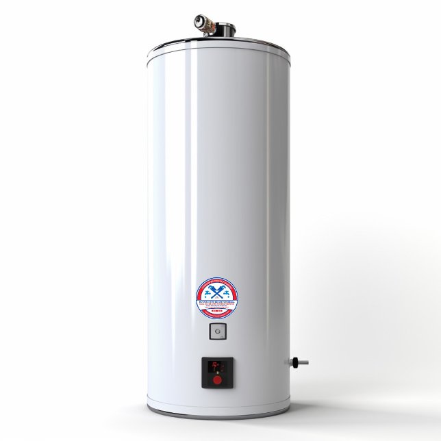 Pegatina Redonda Ventana de trabajo del contratista de fontanería p (Subido por el creador)