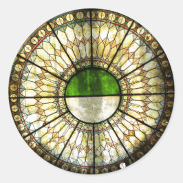 Pegatina Redonda Ventana de Ucrania