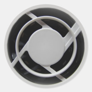 Pegatina Redonda Ventilador de enfriamiento electrónico falso