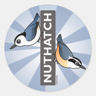 Pegatina Redonda Ventilador de nuthatch