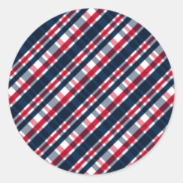 Pegatina Redonda Ventilador deportivo de Washington Blue White Red