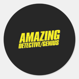 Pegatina Redonda Ventilador ganador de Halloween en Detectivegenius