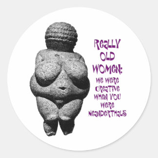 Pegatina Redonda Venus de Willendorf