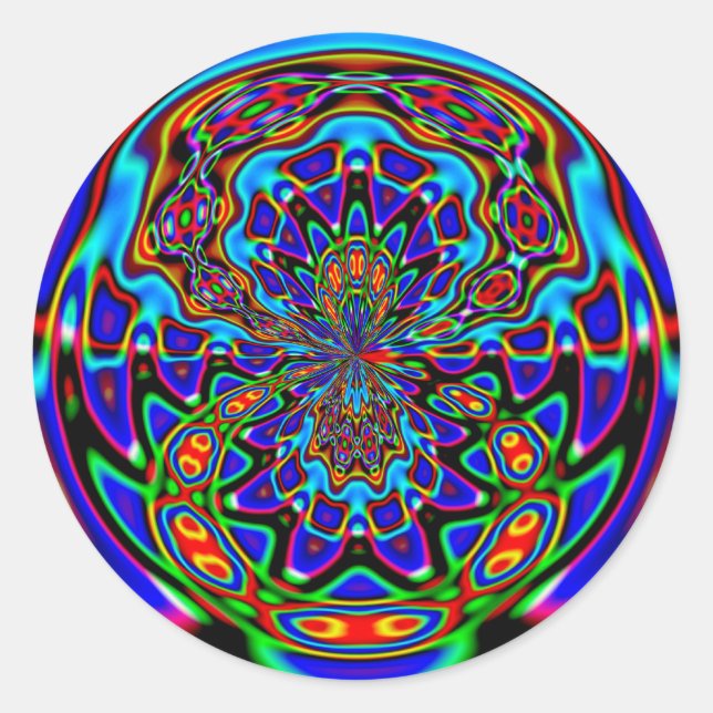 Pegatina Redonda Venus Fly Trap (Anverso)