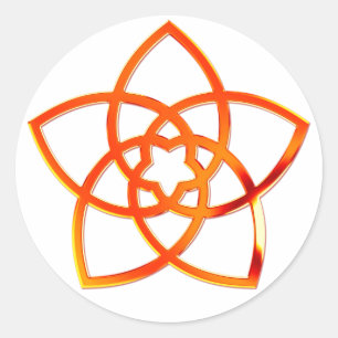 Pegatina Redonda Venusblume / Venus Flower RED