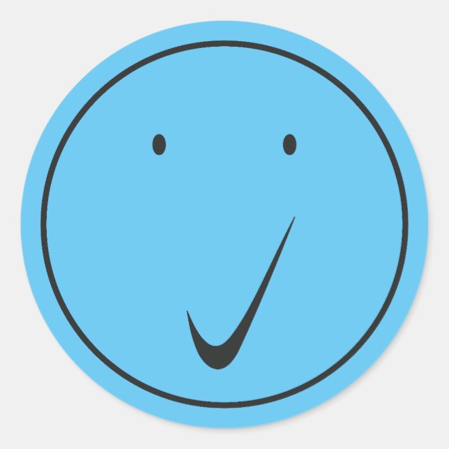 Pegatina Redonda Ver cara - Marcado/Negro. (Anverso)