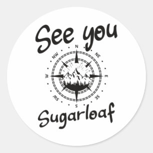 Pegatina Redonda Ver En Sugarloaf Usa Vacation Ski Comp 1