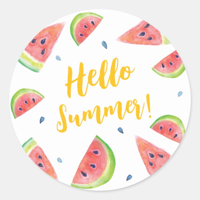 Pegatina Redonda Verano (Anverso)