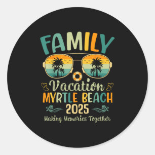Pegatina Redonda Verano coincidente Myrtle Beach Family Vacation 20