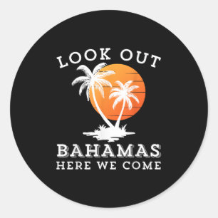 Pegatina Redonda Verano de vacaciones de primavera coincidente con 