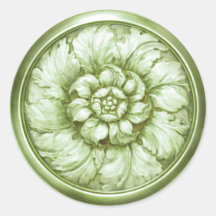Verde 11 aspecto estampado barroco vintage 11