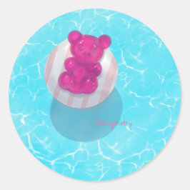 Pegatina Redonda Verde agua