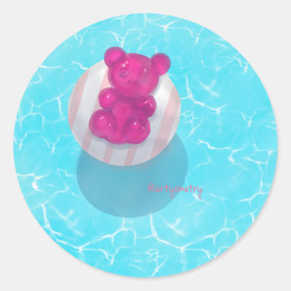 Pegatina Redonda Verde agua