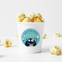 Pegatina Redonda Verde azulado | Nacimiento de los niños con un peq