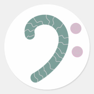 Pegatina Redonda verde bajo