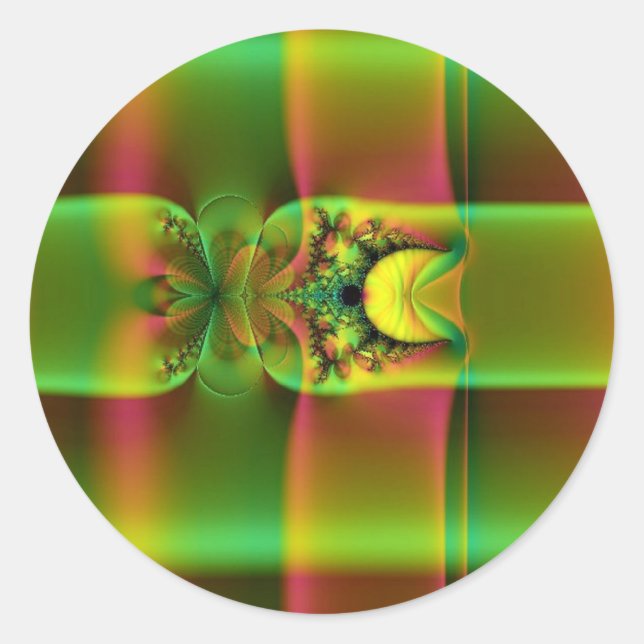 Pegatina Redonda verde dulce de ensueño (Anverso)