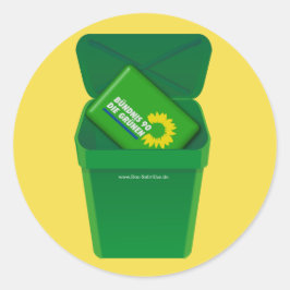 Pegatina Redonda Verde en la tonelada! Sátira! -