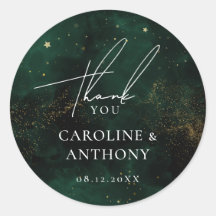 Verde Esmeralda Oscuro Magico Oro Gracias