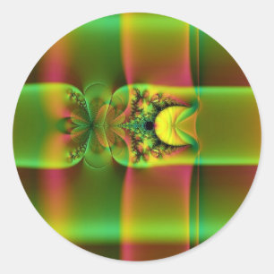 Pegatina Redonda verde ideal del caramelo