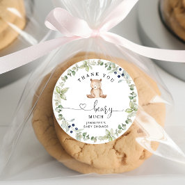 Pegatina Redonda Verde Muchas gracias antes