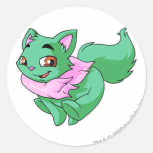 Pegatina Redonda Verde oscuro