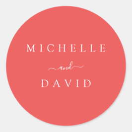 Pegatina Redonda VermilliBride y Groom Boda
