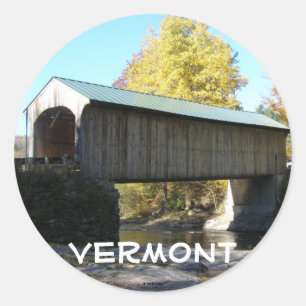 Pegatina Redonda Vermont