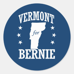 PEGATINA REDONDA VERMONT PARA BERNIE