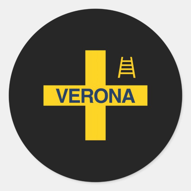 Pegatina Redonda Verona Tifo Hellas Gialloblã¹ Brigadas Curva Sud S (Anverso)