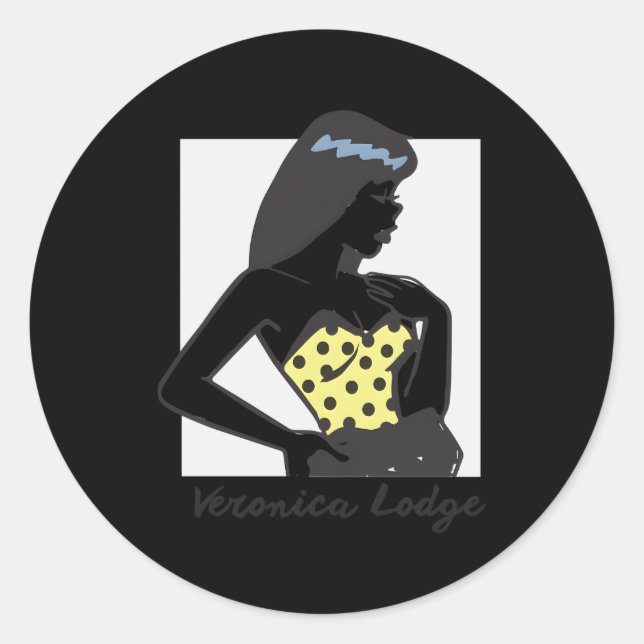 Pegatina Redonda Veronica Lodge De Archie Comics (Anverso)