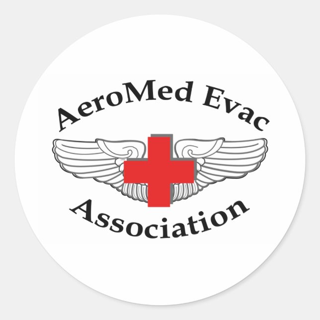 Pegatina Redonda versión de caída del logotipo AMEA (Anverso)