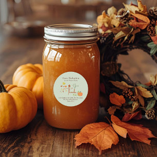 Pegatina Redonda Verso de la Biblia Cristiana de Acción de Gracias 